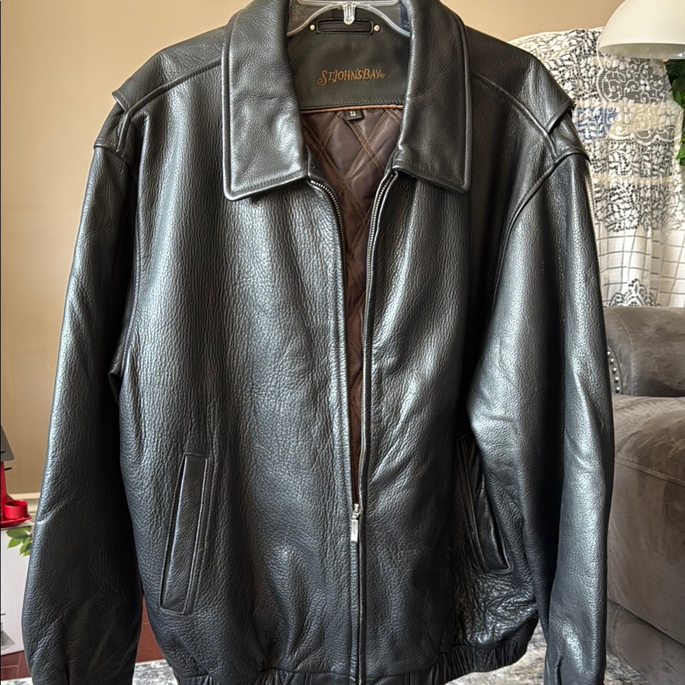 St. John's Bay Black Leather Jacket